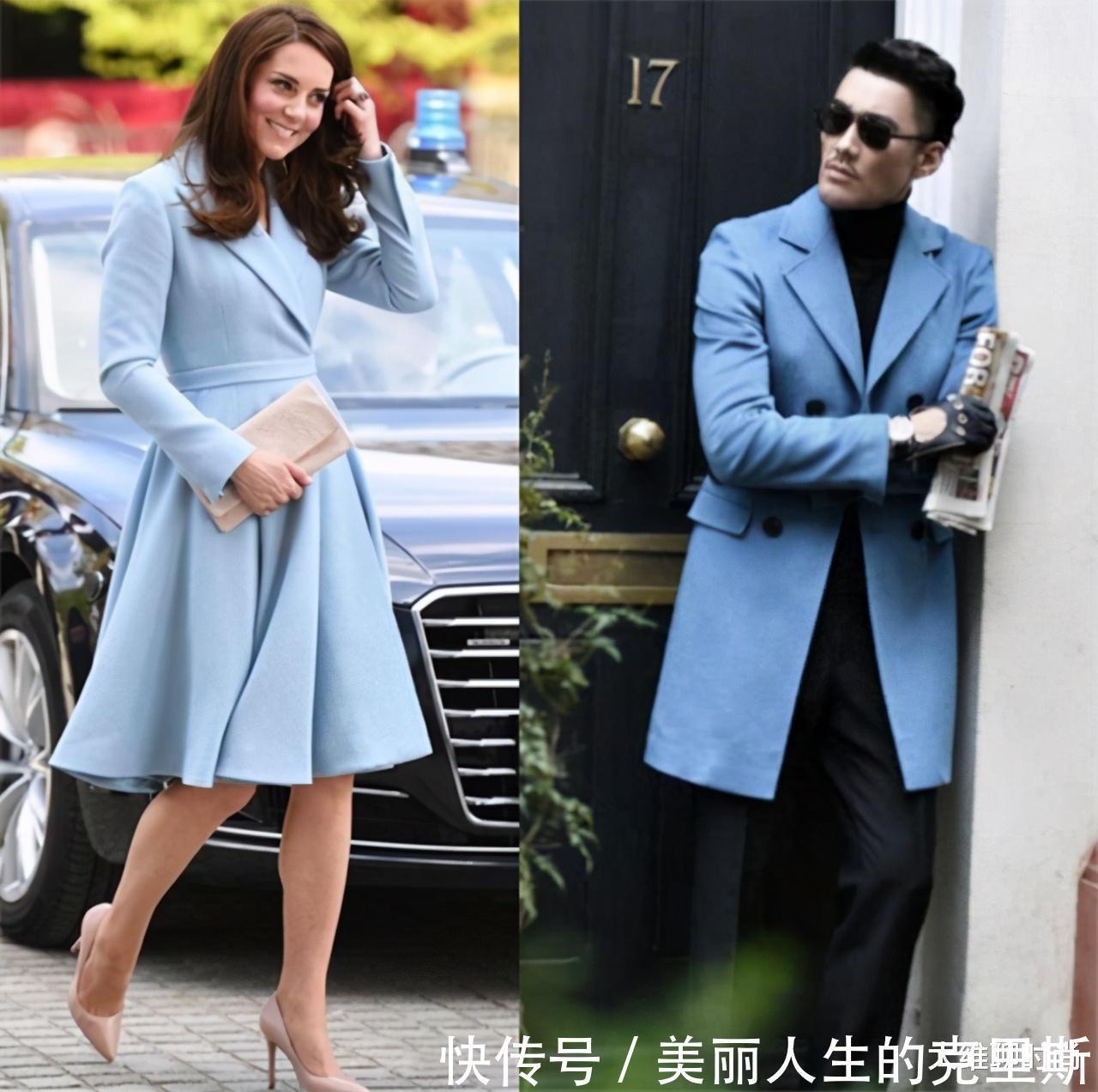 高级|秋冬不可错过浅蓝色与咖啡色搭配,太好看,是个高级的配色