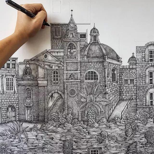 艺术学院|一幅画用掉上百支笔,看到最后成果这么震撼,也就不觉得心疼了