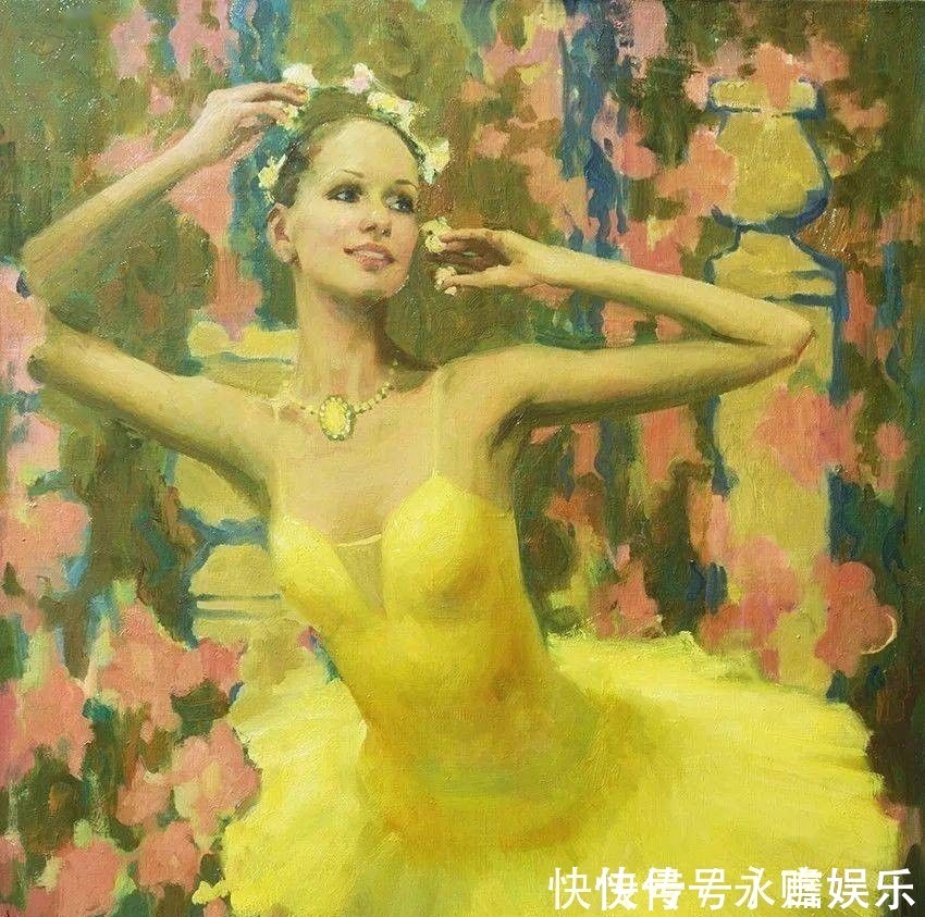 芭蕾舞剧@俄罗斯画家阿纳斯塔西娅·沃斯特雷佐娃漂亮油画作品欣赏