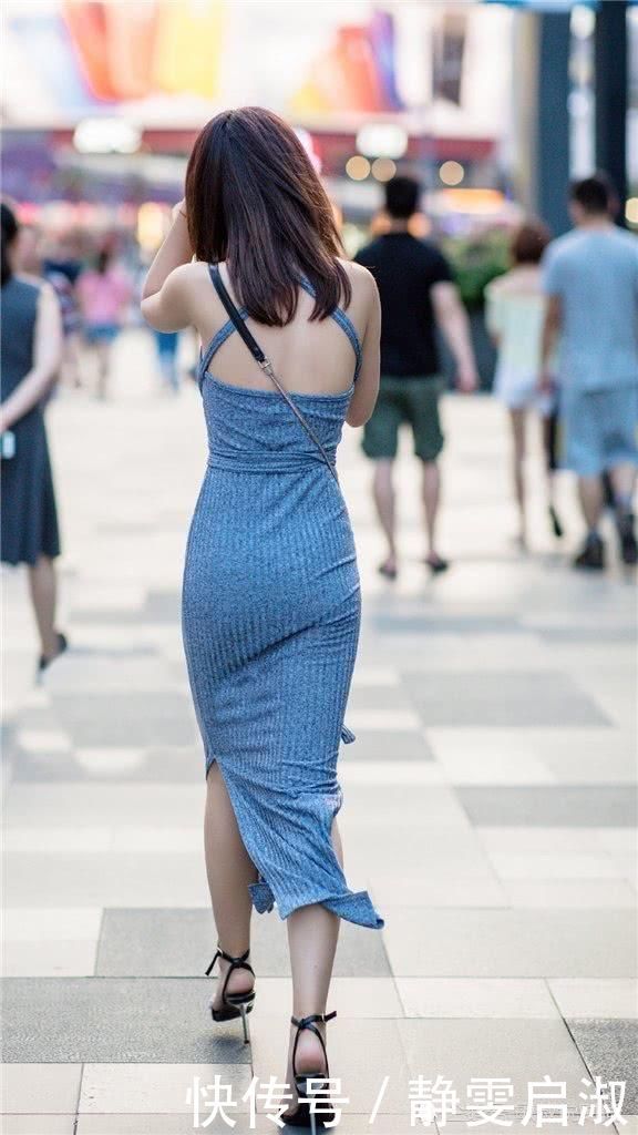 高瘦的身材,穿包臀长裙易翻车,小姐姐穿成“竹筒”了