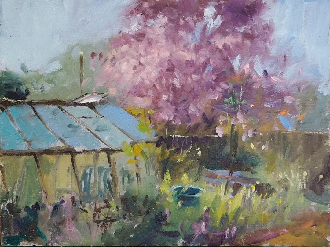 田园风光画@他用画笔,勾勒出一幅幅唯美动人的田园风光画