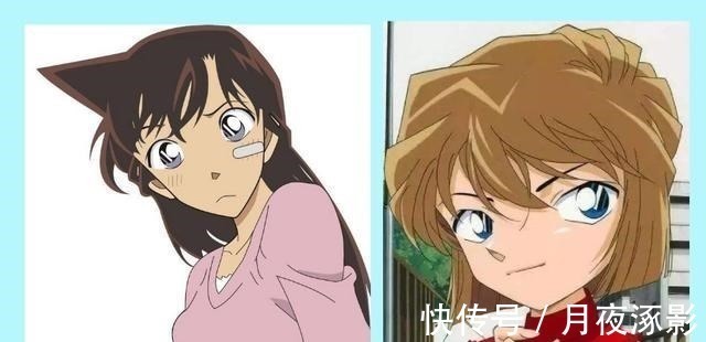 灰原哀|名侦探柯南小兰颜值低错了,只是被“独角兽”发型封印了而已