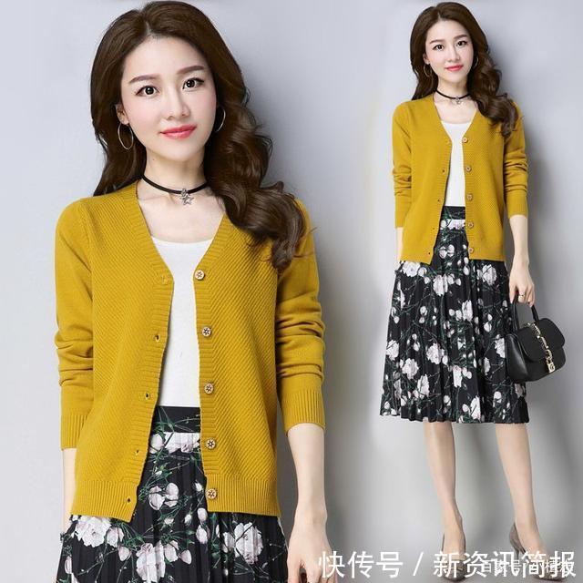 女人别再穿烂大街的毛衣了,今年流行“秋开衫”穿5年都不过时