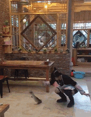 |搞笑GIF: 你可能永远不知道 长发女孩脸到底能有多大