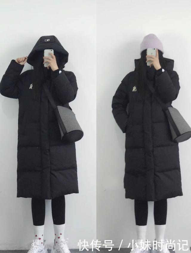 羽绒服|黑色长款羽绒服关键在搭配，不懂这4种减龄穿法，难怪不好看