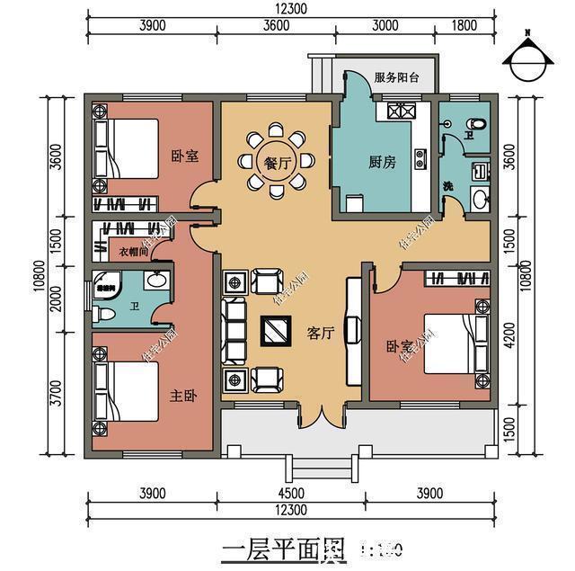 占地面积|别拿一层不当别墅，3套农村一层户型分享，最低只要15万