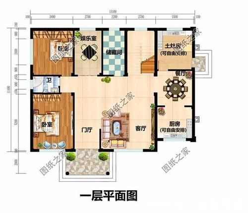 占地面积|二层别墅带小配房设计图,接地气的乡村别墅,这样的户型谁不爱?