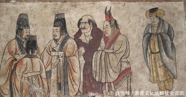 出土|武则天次子墓出土一壁画,那个秃顶是谁专家研究后大唐威武!