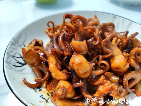 收汁|家常菜这么多,酱爆八爪鱼一定不可错过