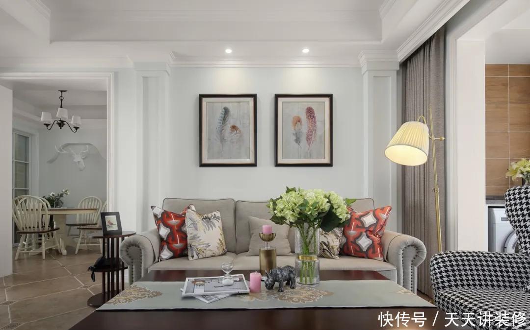 现代|127㎡现代美式风格新房装修,浪漫优雅简洁大方!