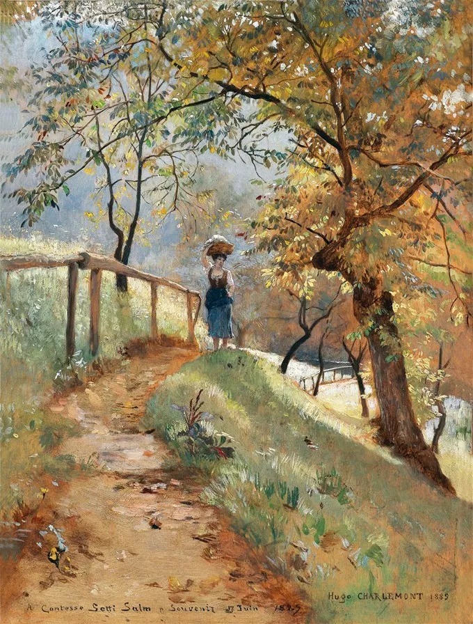 爱雨果!奥地利艺术大师,爱雨果·查勒蒙特的油画作品很清新自然!