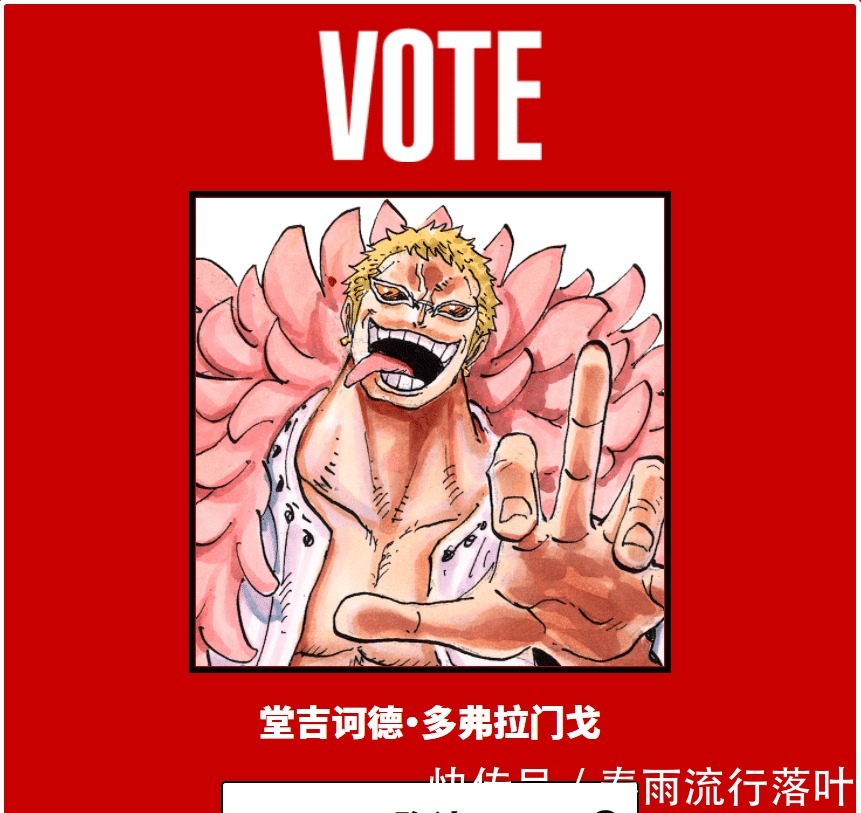 香克斯|海贼王角色全球人气投票Day2，山治在日本排名很尴尬！