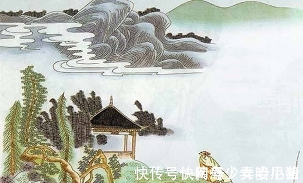 郎士元$“青山霁后云犹在，画出西南四五峰”，郎士元入寺观山，顿悟人生