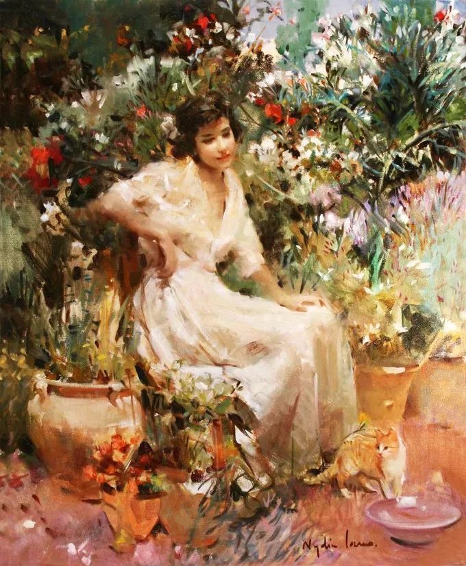 她笔下美丽的女人,像花一样尽情的绽放!