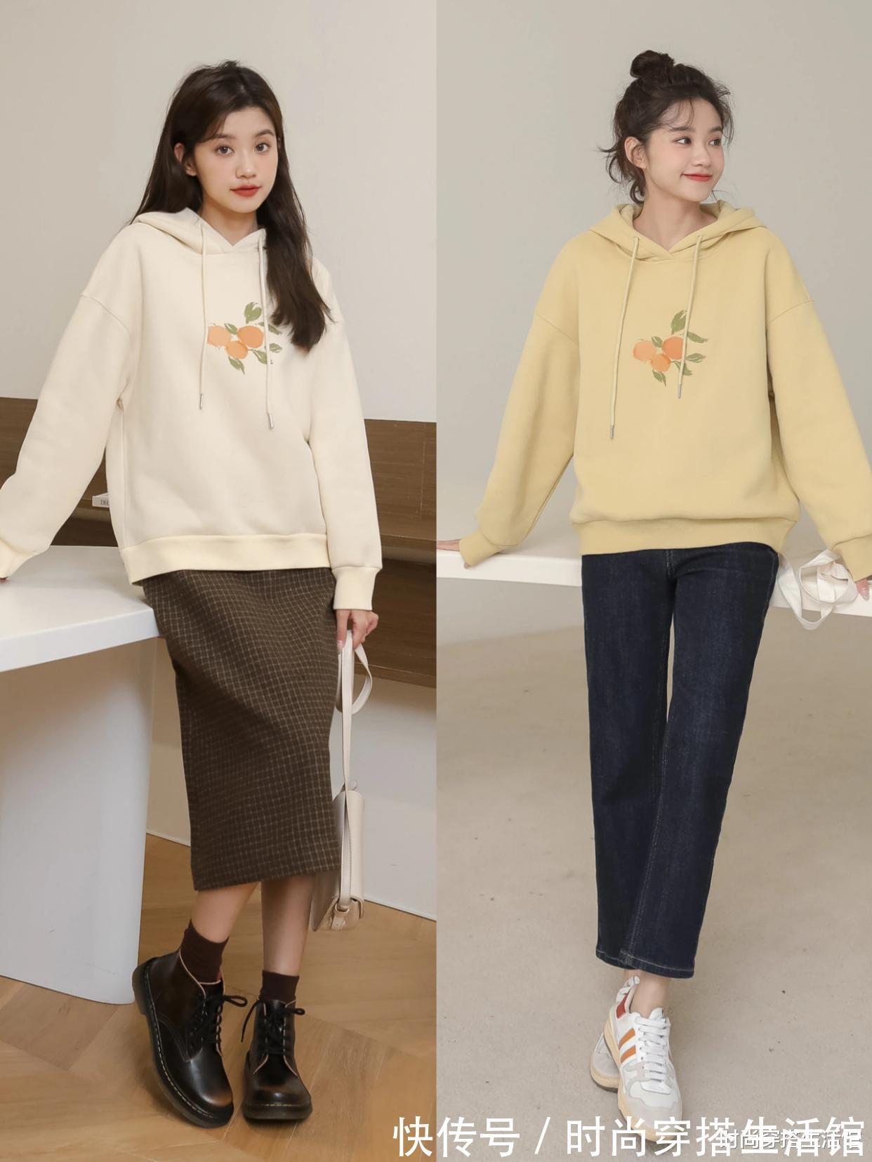 浅色系 春节拜年卫衣怎么穿更洋气?有这“3裤2鞋”就够了,谁见谁夸好看