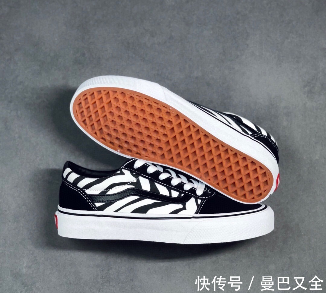 斑马纹|Vans Old Skool 黑色豹纹斑马纹印花拼接