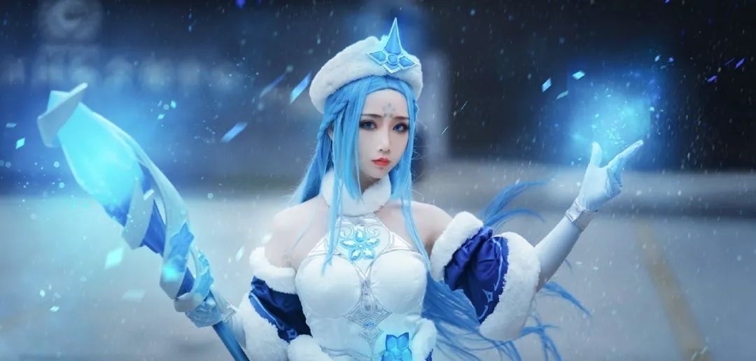 王昭君|cos:王者荣耀冰雪女王王昭君cos正片@仙儿