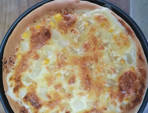 香梨和玉米粒做的披萨—9寸大小厚饼