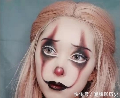 理科生挑战“万圣节妆容”,本以为是青铜,看到成品:哟吼,挺倔强