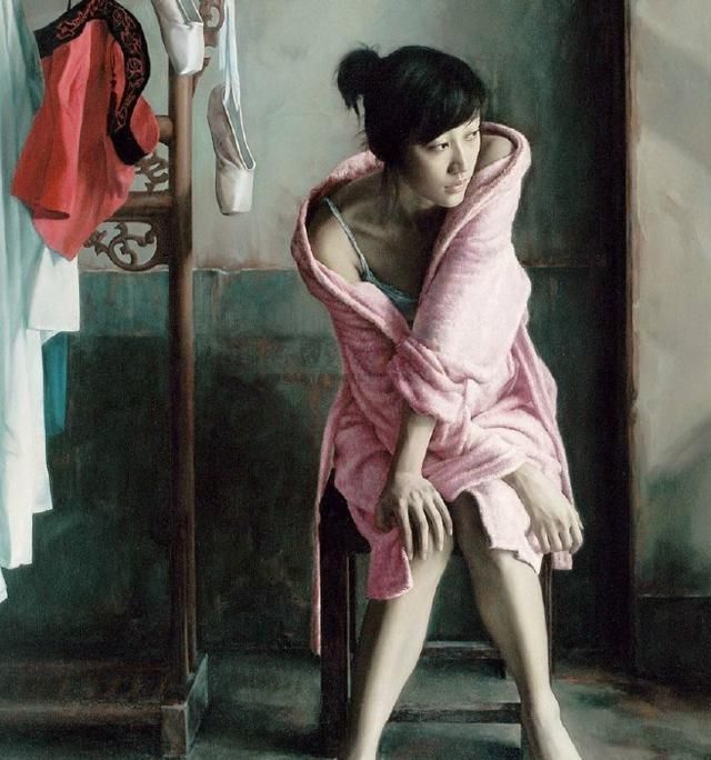 油画$冷军遇到真高手，超细腻的油画作品，人物眼神充满故事