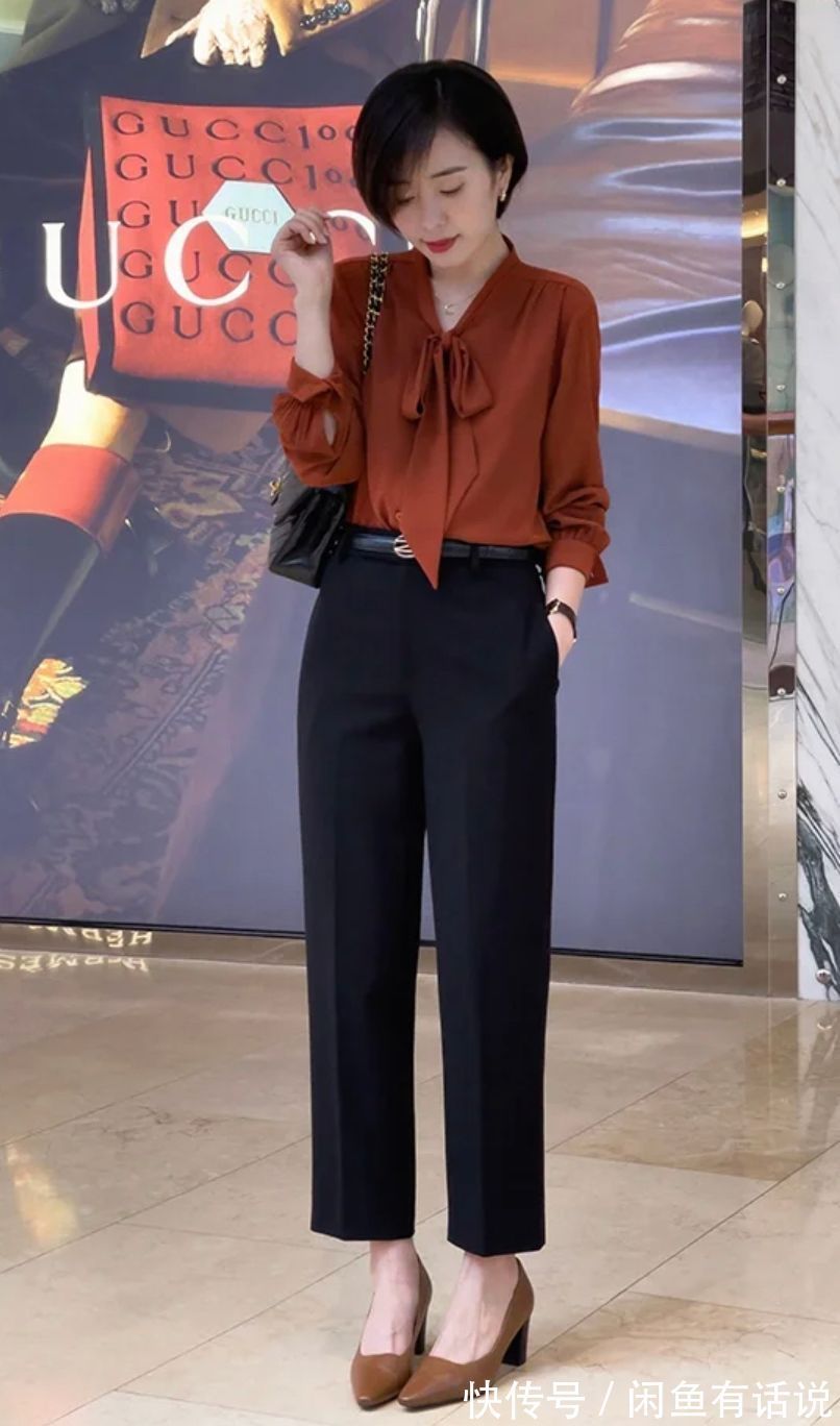 中年 这才是中年女人春天该穿的裤子:遮肉又显气质,搭衬衫外套都好看