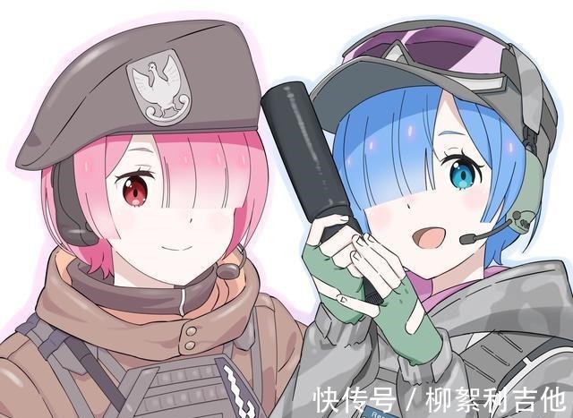 租借女友|画师把蕾姆画成“战术少女”，冲锋枪比魔法好用多了！