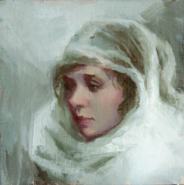 学生$在绘画的道路上，他认为自己永远是一个学生