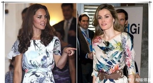 凯特|凯特王妃和西班牙王后撞衫,从长裙到婚纱,还是年轻有优势