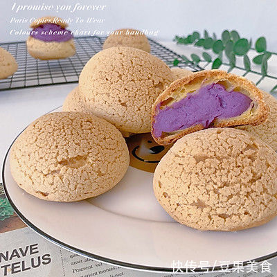 芋泥泡芙这样做百吃不腻，吃1次不过瘾