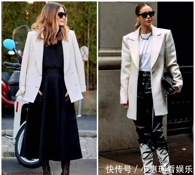 温度|冬天,时髦又洋气的白色大衣,让你有风度、又有温度,太显气质了