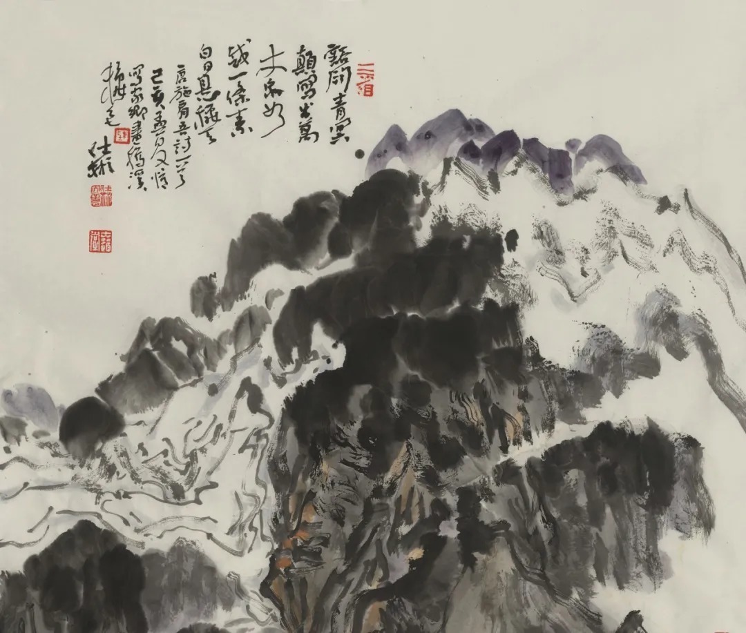  陈仕彬先生|陈仕彬国画山水作品《白日悬秋天》