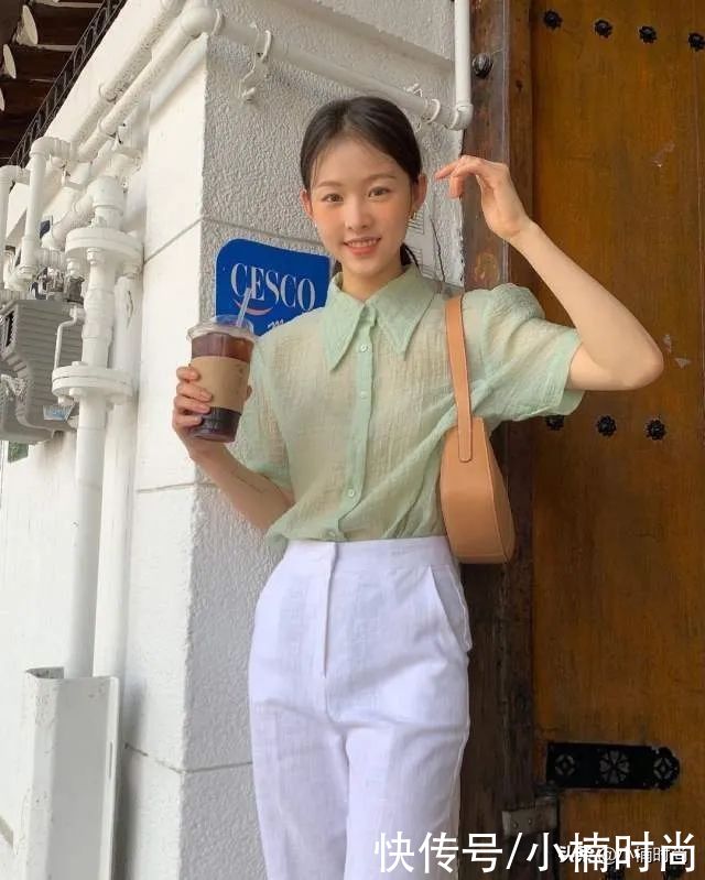 小楠|清透感更清爽迷人！女生夏日浅牛油果色日常搭配推荐