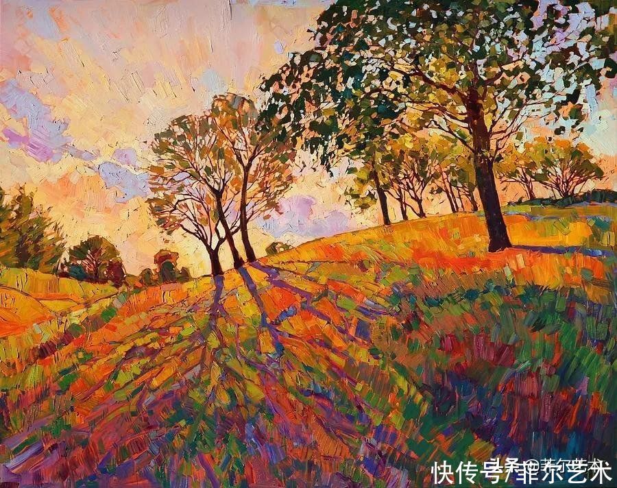 油画|美国女画家艾琳·汉森笔下色彩丰富的风景油画，美极了