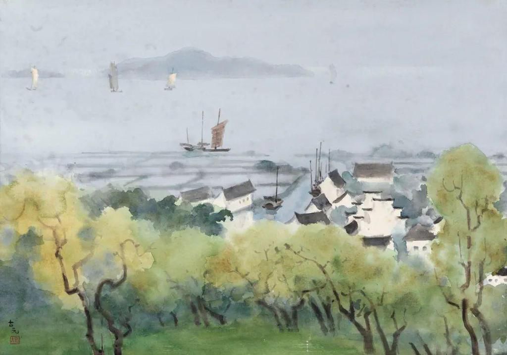 水彩|他被徐悲鸿称为“中国艺术界卓绝天才”,融入水墨意境的水彩,太美好了!