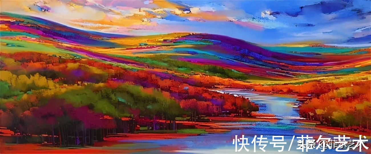 mich美国画家迈克尔风景油画作品用色大胆、明亮,传达出一种乐观精神