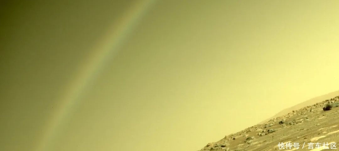 毅力号拍到火星的天空出现彩虹，这颗红色星球上能产生彩虹吗？