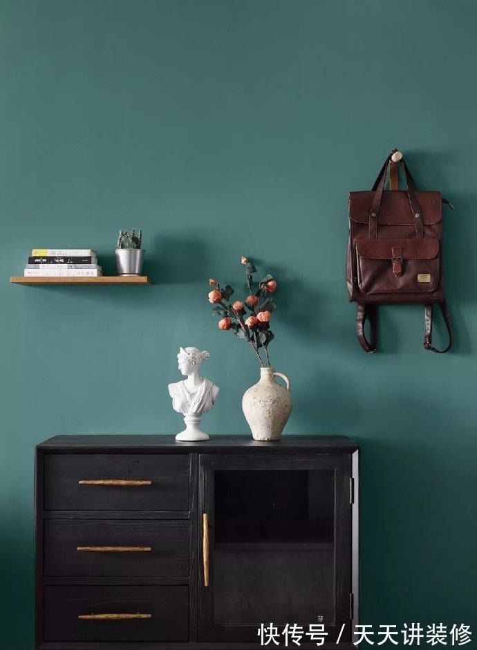 客厅|50平米小户型，既有两居室，还宽敞舒适不拥挤，背景墙颜色超漂亮