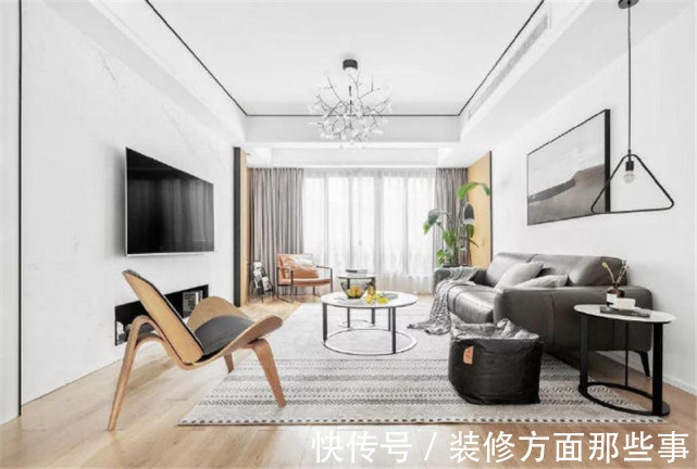 客厅|123平现代风三居室,客厅空间宽敞大气