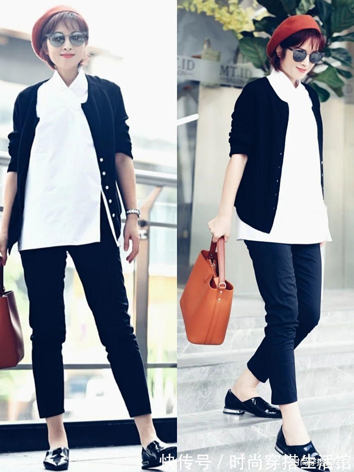 直筒裤|50岁女人只能穿“妈妈装”,看看她们的穿搭,原来也能这么美