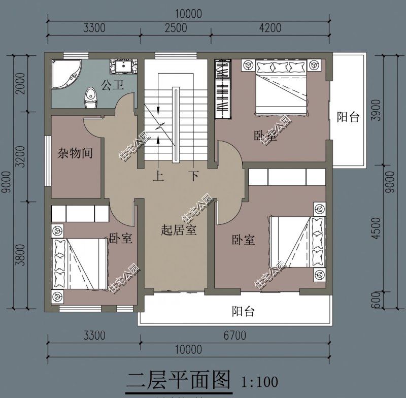 占地|精选10套三层户型图纸，占地面积均不足百平，尤其适合新农村修建