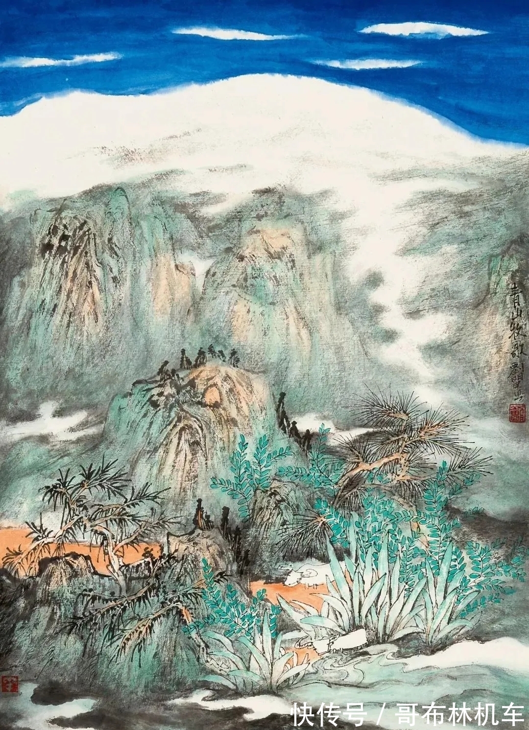 山水画!他画里是梦幻般的意境,是空旷的天地之宇|刘明山水画