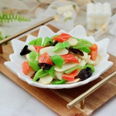 #白色情人节限定美味#山药木耳炒双椒