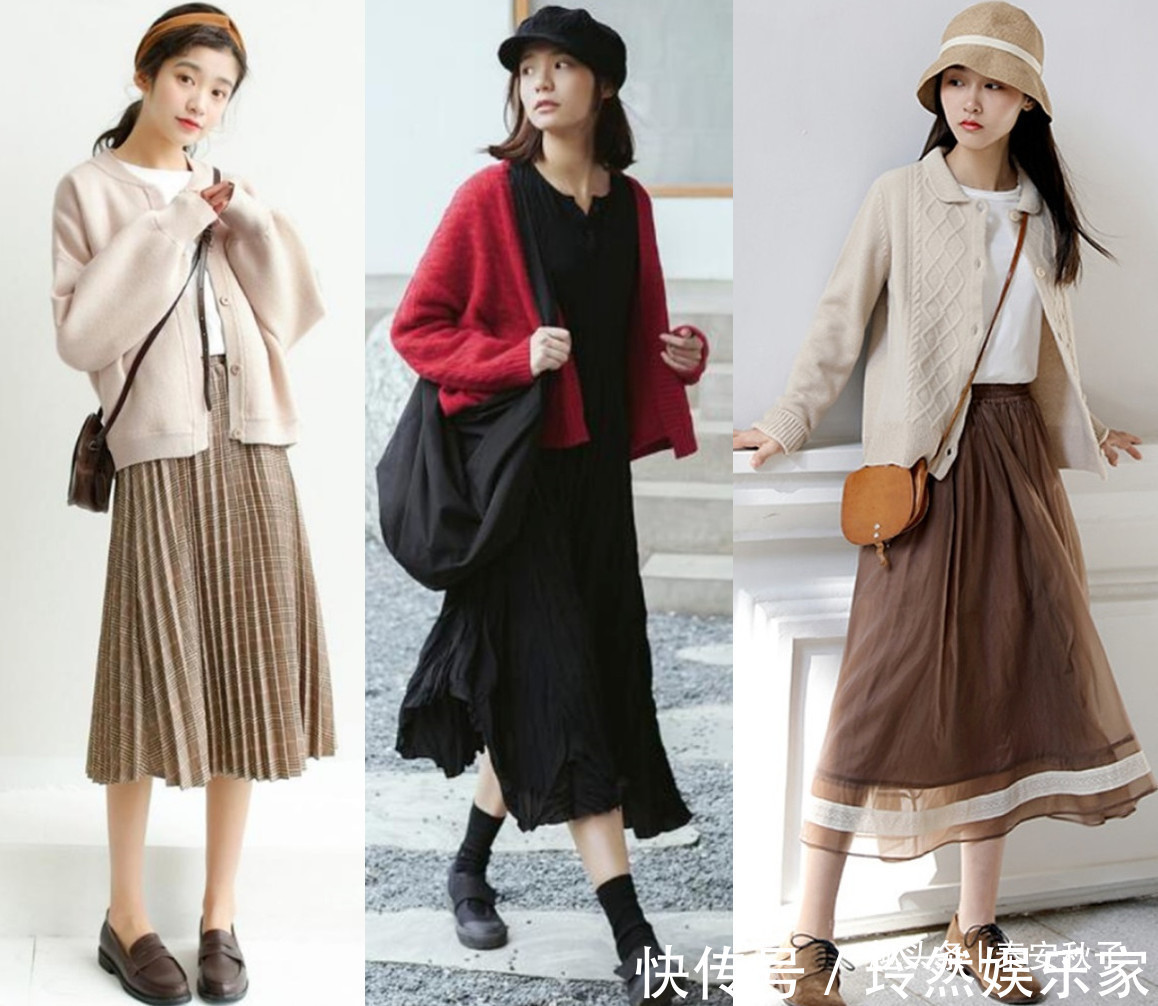 针织开衫 今冬火了一种穿搭叫“奶奶衫+半裙裤”!慵懒知性,很高级