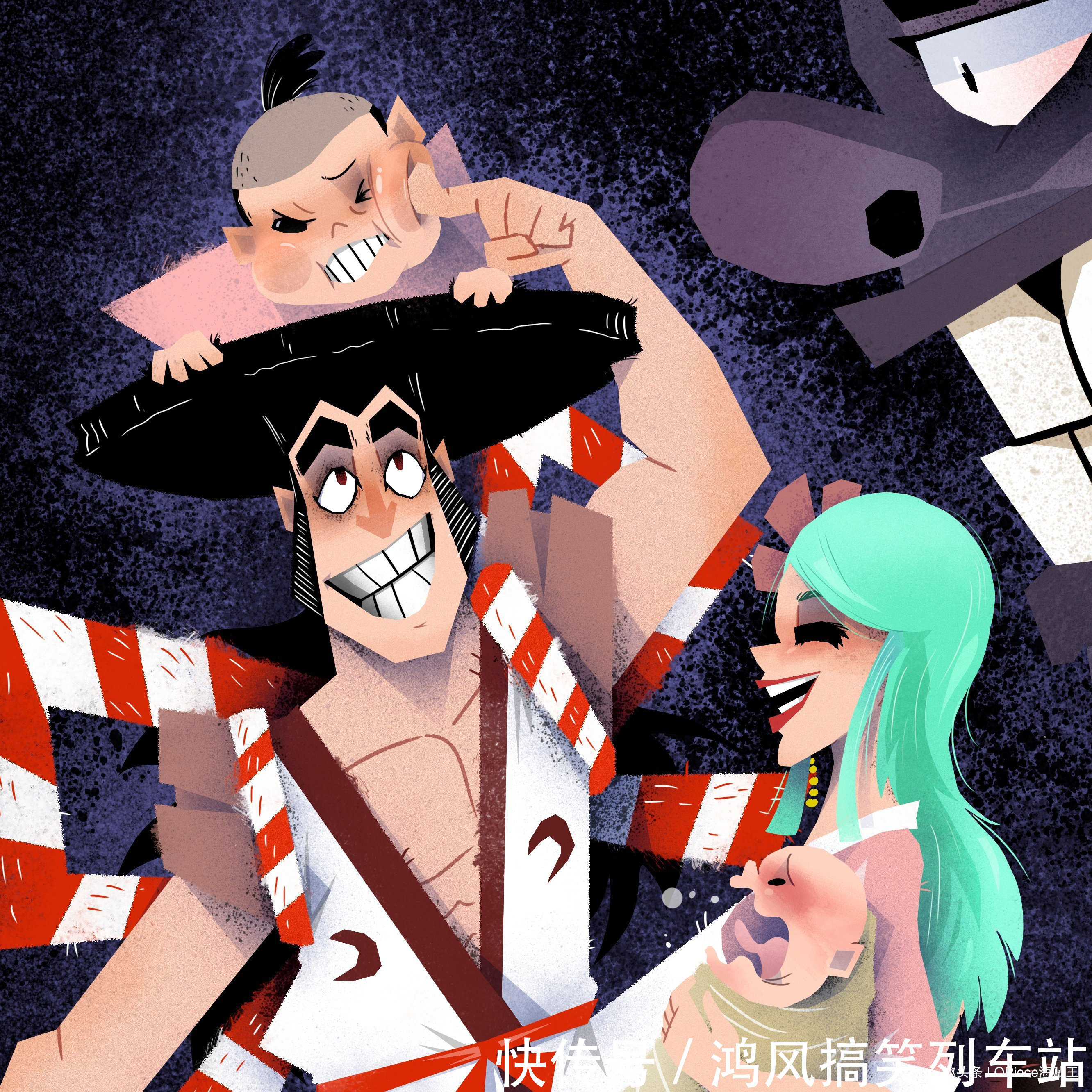 黑胡子|海贼王暗黑童话风壁纸:大妈姿势很妖娆,红发满身箭矢笑容满面!