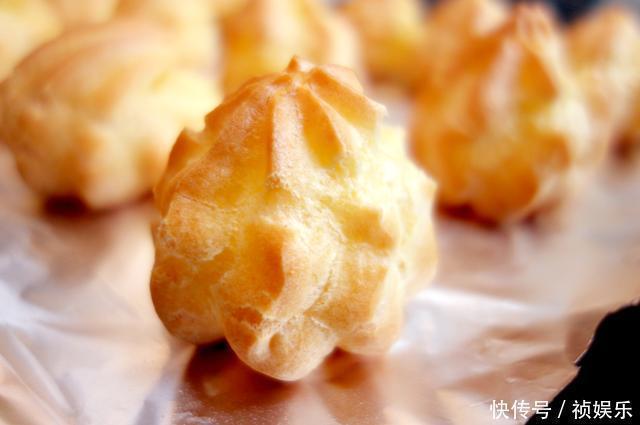 奶油|吃泡芙不用买，在家制作简单又快捷，一口一个停不下来