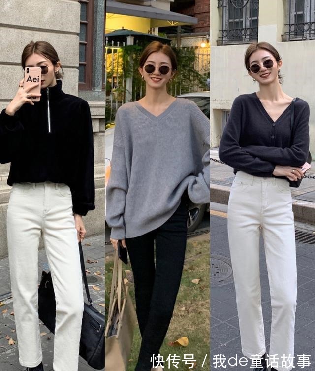 右图 秋冬必穿的毛衣,要怎么搭配呢18套毛衣搭配示范,时髦又好看!