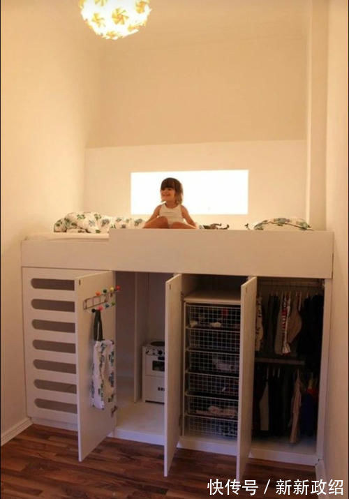 棚顶|外国人太会省空间了!小卧室打1.2米高柜子,加宽后棚顶当床用