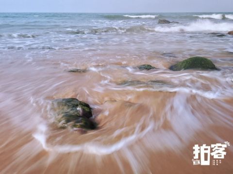 海口海湾有片“绿石滩”|拍客 |海口海湾有片“绿石滩”\＂,\＂i16\＂:\＂拍客