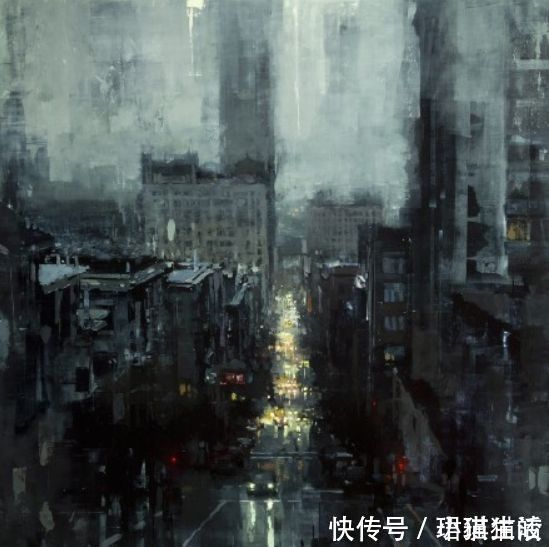油画#艺术家杰里米·曼恩的油画,颜色既生动又大气!