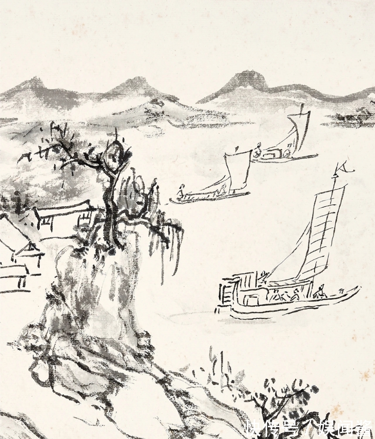 山水!黄宾虹八十岁画的一本山水画册,堪为现代卧游写生的教科书